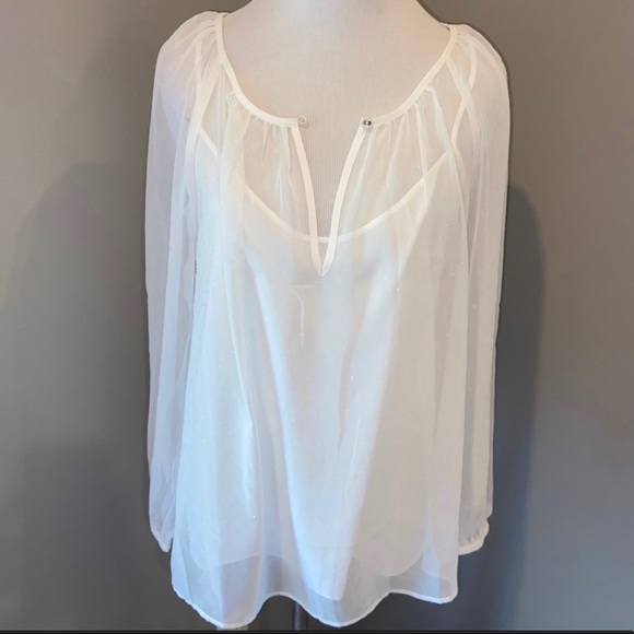 NWT Pin Dot Chiffon blouse inspired by our LA-made denim collection, Point Sur - Picture 2 of 11